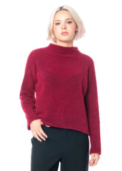Yukai, Weicher Mohair-Pullover Mit Lässiger Passform In Rubin -Kleider Geschaft 255p1 rubin l 4