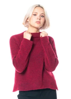 Yukai, Weicher Mohair-Pullover Mit Lässiger Passform In Rubin -Kleider Geschaft 255p1 rubin l 5