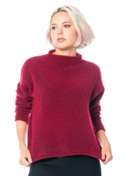 Yukai, Weicher Mohair-Pullover Mit Lässiger Passform In Rubin -Kleider Geschaft 255p1 rubin l 9