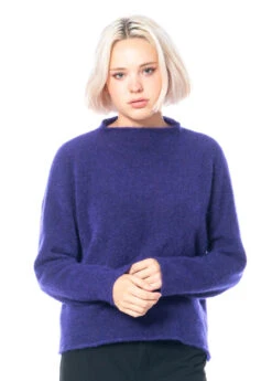 Yukai, Weicher Mohair-Pullover Mit Lässiger Passform In Violett