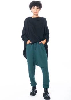 RUNDHOLZ  BLACK  LABEL, Hose Aus Feiner Baumwolle Mit Tiefem Schritt 2233250101 -Kleider Geschaft 3250101 forest s