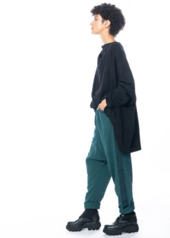 RUNDHOLZ  BLACK  LABEL, Hose Aus Feiner Baumwolle Mit Tiefem Schritt 2233250101 -Kleider Geschaft 3250101 forest s 3