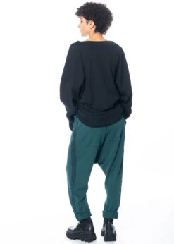 RUNDHOLZ  BLACK  LABEL, Hose Aus Feiner Baumwolle Mit Tiefem Schritt 2233250101 -Kleider Geschaft 3250101 forest s 4