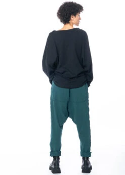 RUNDHOLZ  BLACK  LABEL, Hose Aus Feiner Baumwolle Mit Tiefem Schritt 2233250101 -Kleider Geschaft 3250101 forest s 5