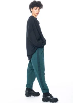 RUNDHOLZ  BLACK  LABEL, Hose Aus Feiner Baumwolle Mit Tiefem Schritt 2233250101 -Kleider Geschaft 3250101 forest s 8