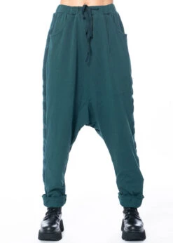 RUNDHOLZ  BLACK  LABEL, Hose Aus Feiner Baumwolle Mit Tiefem Schritt 2233250101 -Kleider Geschaft 3250101 forest s 9