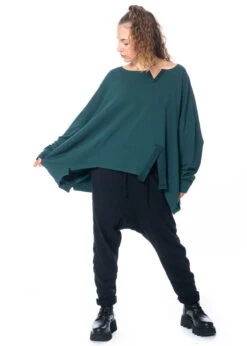 RUNDHOLZ  BLACK  LABEL, Hose Aus Feiner Baumwolle Mit Tiefem Schritt 2233250101 -Kleider Geschaft 3250101 mit 3250503 forest m 6