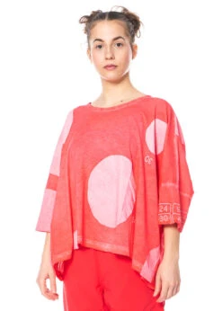 RUNDHOLZ  BLACK  LABEL, Kastenförmiges T-Shirt Aus Sommerlicher Baumwolle Mit Tupfen 1233370522 -Kleider Geschaft 3370522 cherrydot in s hose3440106