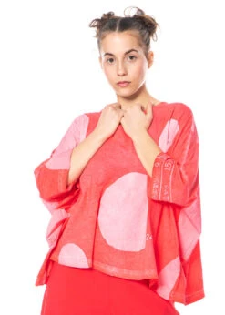 RUNDHOLZ  BLACK  LABEL, Kastenförmiges T-Shirt Aus Sommerlicher Baumwolle Mit Tupfen 1233370522 -Kleider Geschaft 3370522 cherrydot in s hose3440106 6