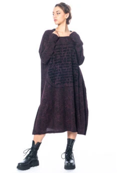 RUNDHOLZ  BLACK  LABEL, Baumwollkleid Mit Flockprint 2233370905 -Kleider Geschaft 3370905 ruby flock print 3