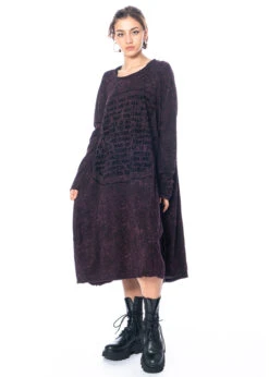 RUNDHOLZ  BLACK  LABEL, Baumwollkleid Mit Flockprint 2233370905 -Kleider Geschaft 3370905 ruby flock print 4