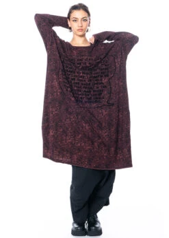 RUNDHOLZ  BLACK  LABEL, Baumwollkleid Mit Flockprint 2233370905 -Kleider Geschaft 3370905 wood flock print 3