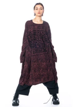 RUNDHOLZ  BLACK  LABEL, Baumwollkleid Mit Flockprint 2233370905 -Kleider Geschaft 3370905 wood flock print 5