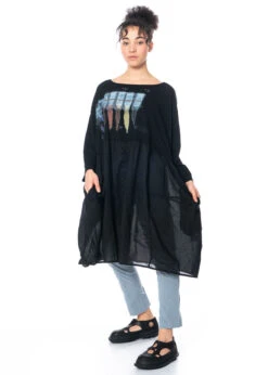 RUNDHOLZ  BLACK  LABEL, Kleid In Einheitsgröße Aus Baumwollmix Mit Print 1233370940 -Kleider Geschaft 3370940 blackprint in onesize hose 3280105 3