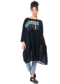 RUNDHOLZ  BLACK  LABEL, Kleid In Einheitsgröße Aus Baumwollmix Mit Print 1233370940 -Kleider Geschaft 3370940 blackprint in onesize hose 3280105 7
