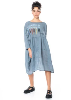 RUNDHOLZ  BLACK  LABEL, Kleid In Einheitsgröße Aus Baumwollmix Mit Print 1233370940 -Kleider Geschaft 3370940 waterprint in onesize 8