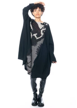 RUNDHOLZ  BLACK  LABEL, Baumwollkleid Mit Wolljacquard 2233380902