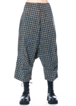 RUNDHOLZ  BLACK  LABEL, 7/8 Hose Mit Weitem Bein, Tiefem Schritt Und Karomuster 2233390102 -Kleider Geschaft 3390102 4