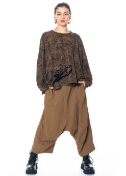 RUNDHOLZ  BLACK  LABEL, 7/8 Hose Mit Weitem Bein Und Tiefem Schritt 2233390122 -Kleider Geschaft 3390122 bronze n 2