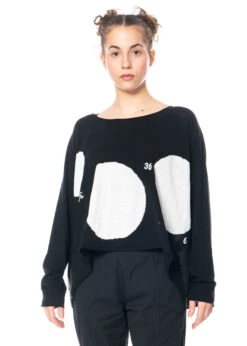 RUNDHOLZ BLACK LABEL, Locker Sitzender Sommer-Baumwollpullover Mit Aufdruck 1233390702