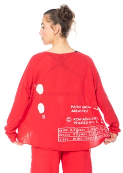 RUNDHOLZ  BLACK  LABEL, Locker Sitzender Sommer-Baumwollpullover Mit Aufdruck 1233390702 -Kleider Geschaft 3390702 cherryprint in s hose 3440106 2