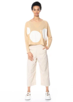 RUNDHOLZ  BLACK  LABEL, Locker Sitzender Sommer-Baumwollpullover Mit Aufdruck 1233390702 -Kleider Geschaft 3390702 cornprint in s hose 3440106