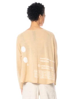 RUNDHOLZ  BLACK  LABEL, Locker Sitzender Sommer-Baumwollpullover Mit Aufdruck 1233390702 -Kleider Geschaft 3390702 cornprint in s hose 3440106 4