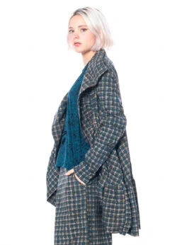 RUNDHOLZ BLACK LABEL, Lange Jacke Mit Schößchen Im Karomuster 2233391104