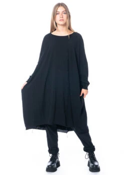 RUNDHOLZ  BLACK  LABEL, Baumwollkleid Mit Elasthan 2233470909 -Kleider Geschaft 3470909 black 2