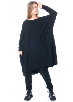 RUNDHOLZ  BLACK  LABEL, Baumwollkleid Mit Elasthan 2233470909 -Kleider Geschaft 3470909 black 4