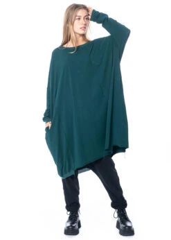 RUNDHOLZ  BLACK  LABEL, Baumwollkleid Mit Elasthan 2233470909 -Kleider Geschaft 3470909 forest 2