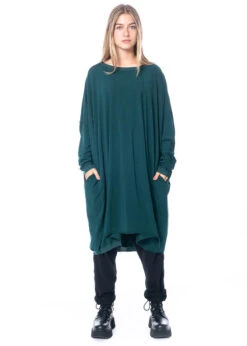 RUNDHOLZ  BLACK  LABEL, Baumwollkleid Mit Elasthan 2233470909 -Kleider Geschaft 3470909 forest