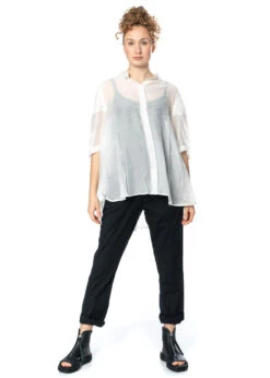 RUNDHOLZ  BLACK  LABEL, Halbtransparente, Luftige Sommerbluse 1233480415 -Kleider Geschaft 3480415 offwhite s