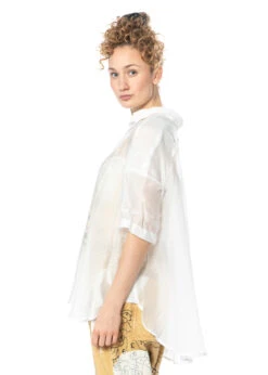 RUNDHOLZ  BLACK  LABEL, Halbtransparente, Luftige Sommerbluse 1233480415 -Kleider Geschaft 3480415 offwhite s 6