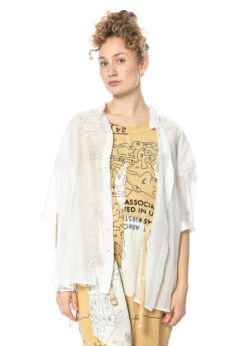 RUNDHOLZ  BLACK  LABEL, Halbtransparente, Luftige Sommerbluse 1233480415 -Kleider Geschaft 3480415 offwhite s 8