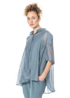 RUNDHOLZ  BLACK  LABEL, Halbtransparente, Luftige Sommerbluse 1233480415 -Kleider Geschaft 3480415 water s 2