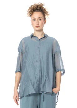 RUNDHOLZ  BLACK  LABEL, Halbtransparente, Luftige Sommerbluse 1233480415 -Kleider Geschaft 3480415 water s 3