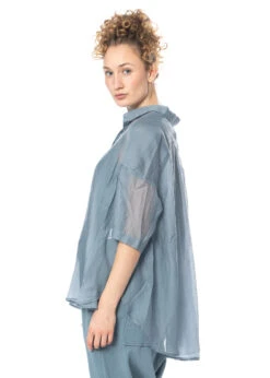 RUNDHOLZ  BLACK  LABEL, Halbtransparente, Luftige Sommerbluse 1233480415 -Kleider Geschaft 3480415 water s 4