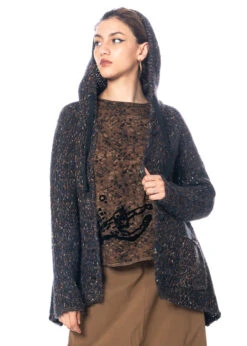 RUNDHOLZ  BLACK  LABEL, Strickjacke Mit Kapuze Aus Meliertem Garm 2233487107 -Kleider Geschaft 3487107 7