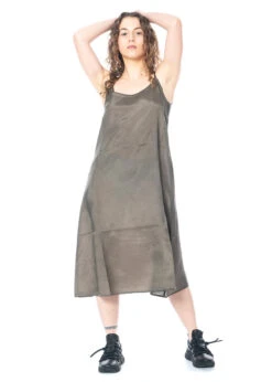 RUNDHOLZ  BLACK  LABEL, Slip Dress Mit Spaghettiträger 1233650901 -Kleider Geschaft 3650901 olivecloud 3