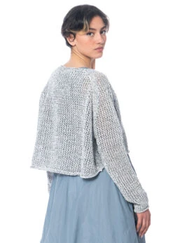 RUNDHOLZ  BLACK  LABEL, Grob Gestrickter Kurzer Pullover In Meliertem Garn 1233730704 -Kleider Geschaft 3730704 3