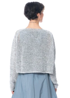 RUNDHOLZ  BLACK  LABEL, Grob Gestrickter Kurzer Pullover In Meliertem Garn 1233730704 -Kleider Geschaft 3730704 4