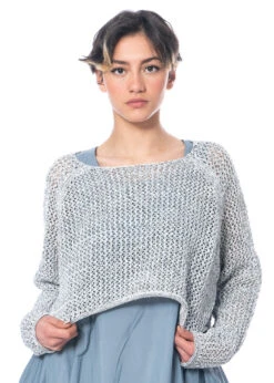 RUNDHOLZ  BLACK  LABEL, Grob Gestrickter Kurzer Pullover In Meliertem Garn 1233730704 -Kleider Geschaft 3730704 5