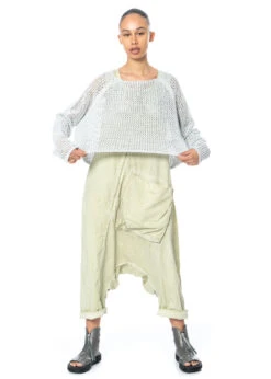 RUNDHOLZ  BLACK  LABEL, Grob Gestrickter Kurzer Pullover In Meliertem Garn 1233730704 -Kleider Geschaft 3730704 watermelange s 2