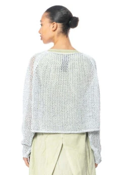 RUNDHOLZ  BLACK  LABEL, Grob Gestrickter Kurzer Pullover In Meliertem Garn 1233730704 -Kleider Geschaft 3730704 watermelange s