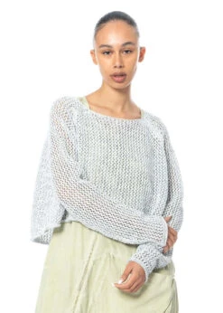 RUNDHOLZ  BLACK  LABEL, Grob Gestrickter Kurzer Pullover In Meliertem Garn 1233730704 -Kleider Geschaft 3730704 watermelange s 4