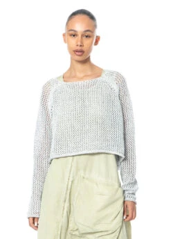 RUNDHOLZ  BLACK  LABEL, Grob Gestrickter Kurzer Pullover In Meliertem Garn 1233730704 -Kleider Geschaft 3730704 watermelange s 5