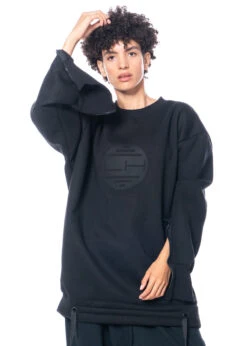 LA HAINE INSIDE US, Langer Pullover Mit Reißverschlüssen An Den Ärmeln 3M LM029 -Kleider Geschaft 3m lm029