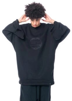 LA HAINE INSIDE US, Langer Pullover Mit Reißverschlüssen An Den Ärmeln 3M LM029 -Kleider Geschaft 3m lm029 m. 4v lw644 u. trey 10