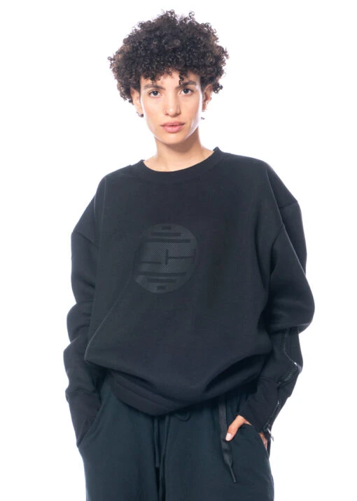 LA HAINE INSIDE US, Langer Pullover Mit Reißverschlüssen An Den Ärmeln 3M LM029 -Kleider Geschaft 3m lm029 m. 4v lw644 u. trey 2